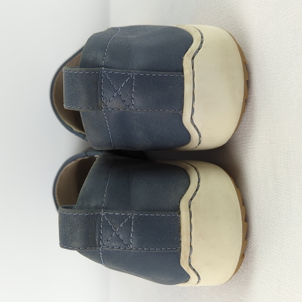 Dansko Blue Leather Slip On Shoes - Picture 6 of 11